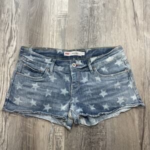 Levis Jean Shorts Shorty Short Low Rise Star American Juniors Size 7
